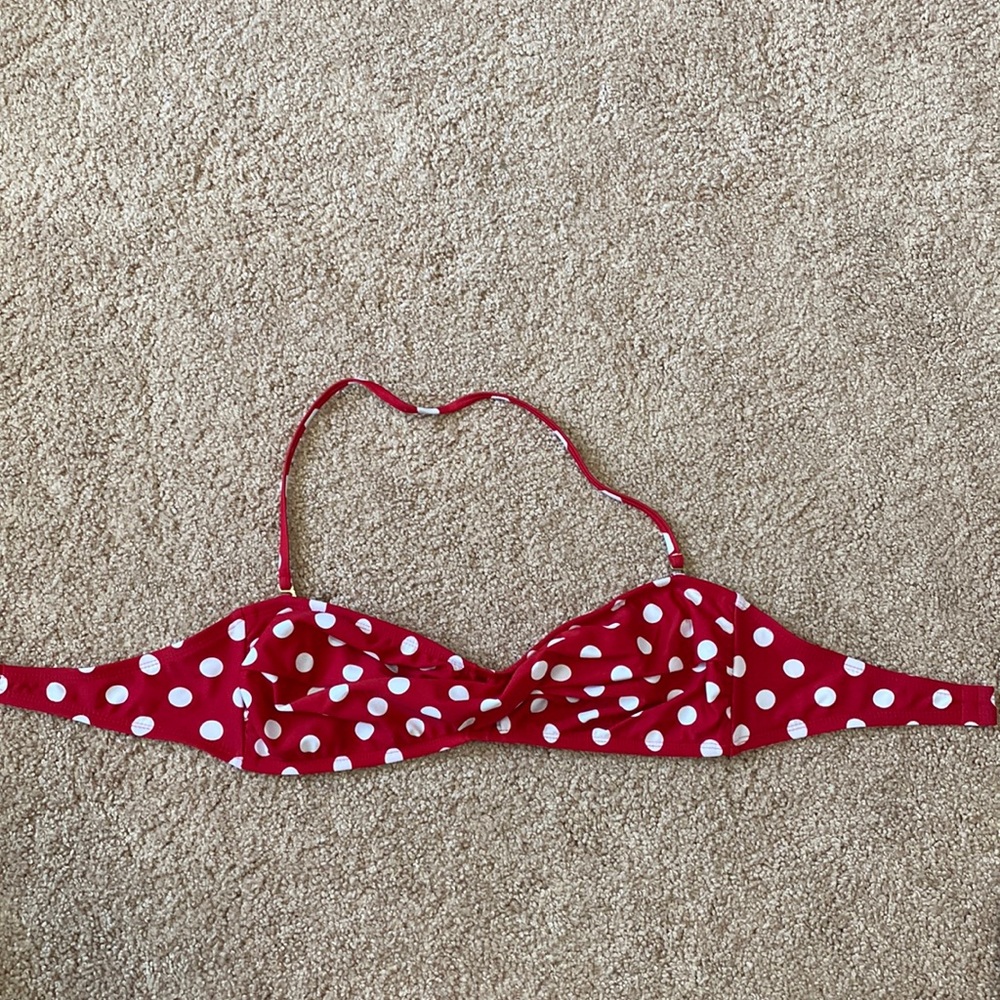Red Polka Dot Swimsuit Top